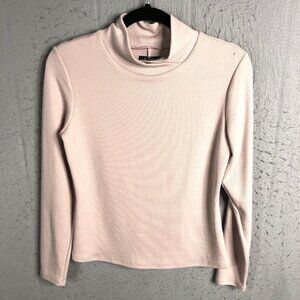 Lou  Sweater Womens Large Blush Chloe Sweater Lightweight Pink Minimalist  NEW